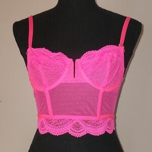 Hot pink corset